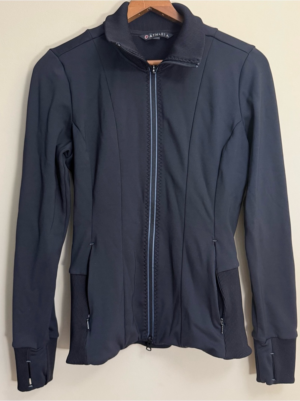 Athleta Black Zip-Front Active Ridge Jacket